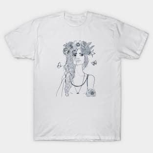 Floral Hair 2 T-Shirt